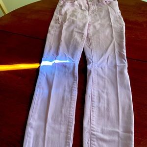 7 for All Mankind skinny jeans in light lavender.